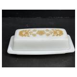 Pyrex Butterfly Gold Butterdish