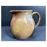 Studio Pottery Pitcher Signed Stoneware