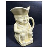 Vintage Yellow Toby Character Pitcher