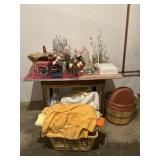 Table of Decor, Linens, and More