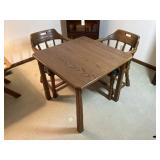 Small Wooden Table With 2 Chairs