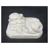 Vintage Plaster Floral Candle Holder