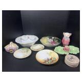 Floral plates, bowls, and more