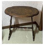 Vintage Inlaid Wood Occasional Table