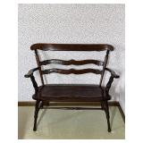 Antique Indianapolis Chair Co Wood Bench