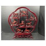Rosewood Chinese Zodiac Horse Sculpture