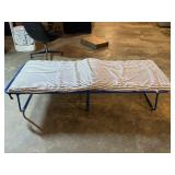 Folding Cot w Striped Cushion