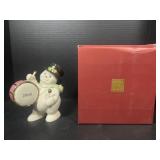 Lenox 2008 Snowman Drum Figurine w Box