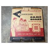Carrom Game Board Set w Box & Pieces