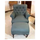 Tufted Armchair & Ottoman Set