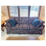 Floral Upholstered 3 Cushion Sofa