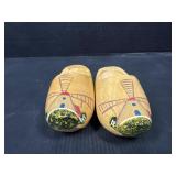 Hand Painted Dutch Wooden Clogs Pair