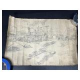 Vintage Gasoline Alley Hand-Drawn Cartoon