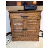 Ranch Oak Small Wooden Entertainment Center