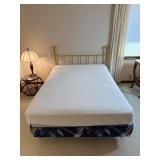 Full Size Bed w Brass Headboard & Mattress