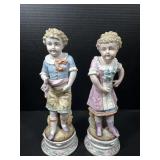 Porcelain Victorian Style Boy & Girl Figurines