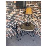 Outdoor Side Table & Lamp