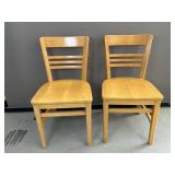 2 Wooden Chairs