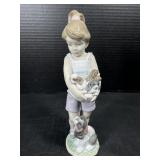 Lladro "Can I Keep Them" Girl with Puppies -Signed