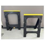 2 Plastic Saw Horses