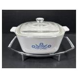 Corningware Blue Cornflower Bake dish w/ Trivet