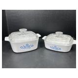 Corningware Blue Cornflower Bake dishes w/ lids