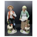 Homco Ceramic Old Woman and Man