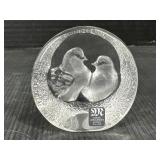 Mats Jonasson Crystal Bird Paperweight