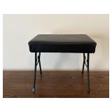 Black Metal Vanity Bench w/ Padded Seat