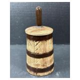 Ceramic butter Churn Cookie Jar