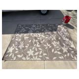 Weaved Outdoor Leaf Pattern Rug 6