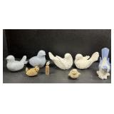 Ceramic bird figurines
