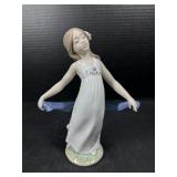 Lladro "Gentle Breeze" Girl Figurine - Signed