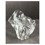 Art Glass Handkerchief Vase w/ Black Thread Design