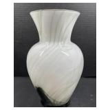 11" Black and white vase