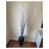 Woven Style Floor Vase w/ Decorative Branches