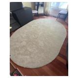 Light Green Oval Area Rug - 128"x96"