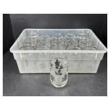 Libby Frosted Silver Leaf cups -15 cups