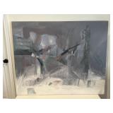 Abstract Signed Canvas Painting 