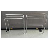 2 Metal Bathroom Towel Racks