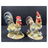 Norcrest Japan Rooster Figurines Pair
