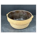 Vintage Stoneware Mixing Bowl Brown Glaze