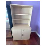 Light Wood bookcase w/ lower storage