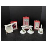 Porcelain Ware Candle Holders, Dinner Bell &