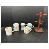 Fishing Mugs & Mug Tree