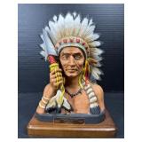 Lionstone Whiskey Native American Bust Decanter