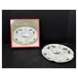 Porcelain Ware Chip & Dip Holiday Platter