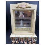 Penni Bears display case and figurines