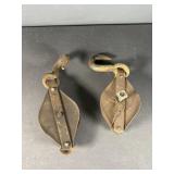 2 Vintage Pulleys