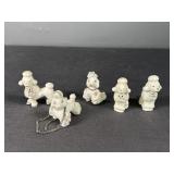 Vintage White Spaghetti Poodle Figures